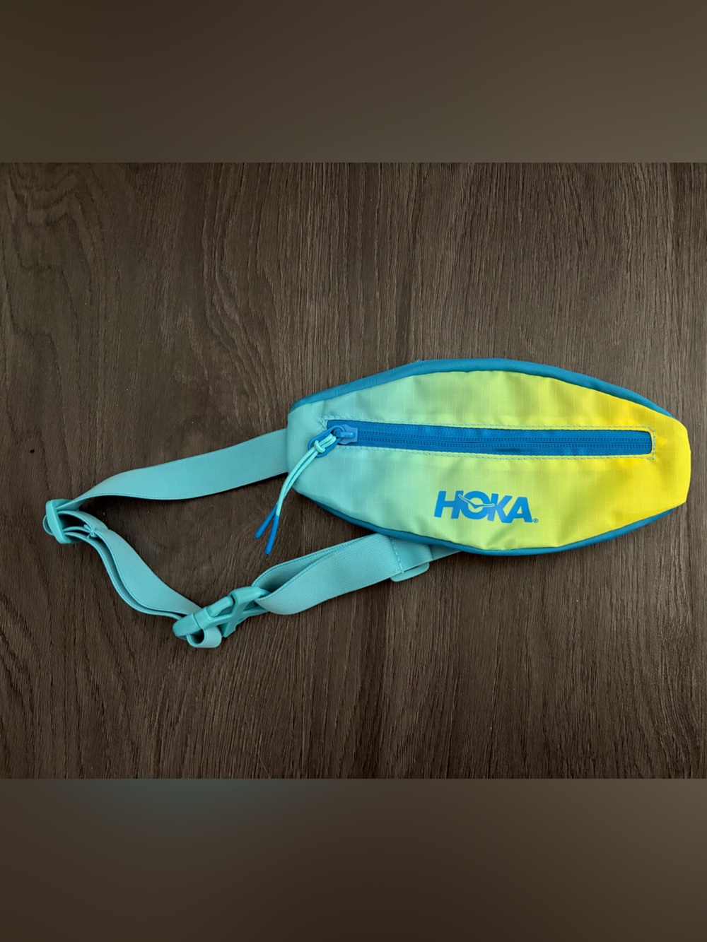 Hoka Aqua to Yellow Gradient Men’s Crossbody Waist Bag